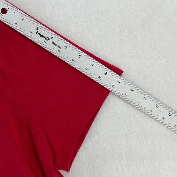 Talbots Blouse Womens Sz 2X Red Short Sleeve Paisley Studded V Neck Pullover Top - Picture 5 of 9